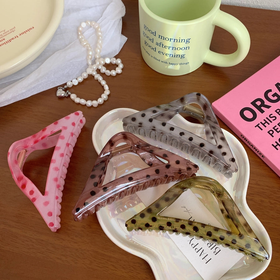 Women's Casual Simple Style Polka Dots Plastic Hollow Out Hair Claws