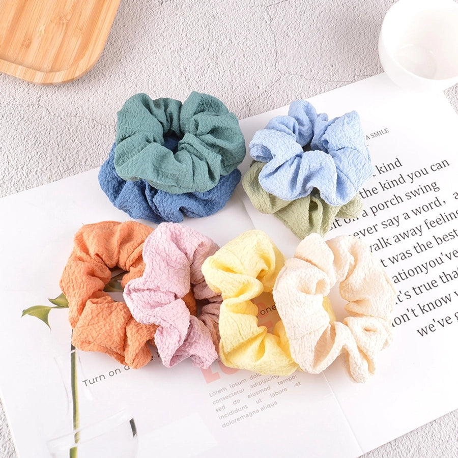 korean simple mesh daisy hair scrunchies