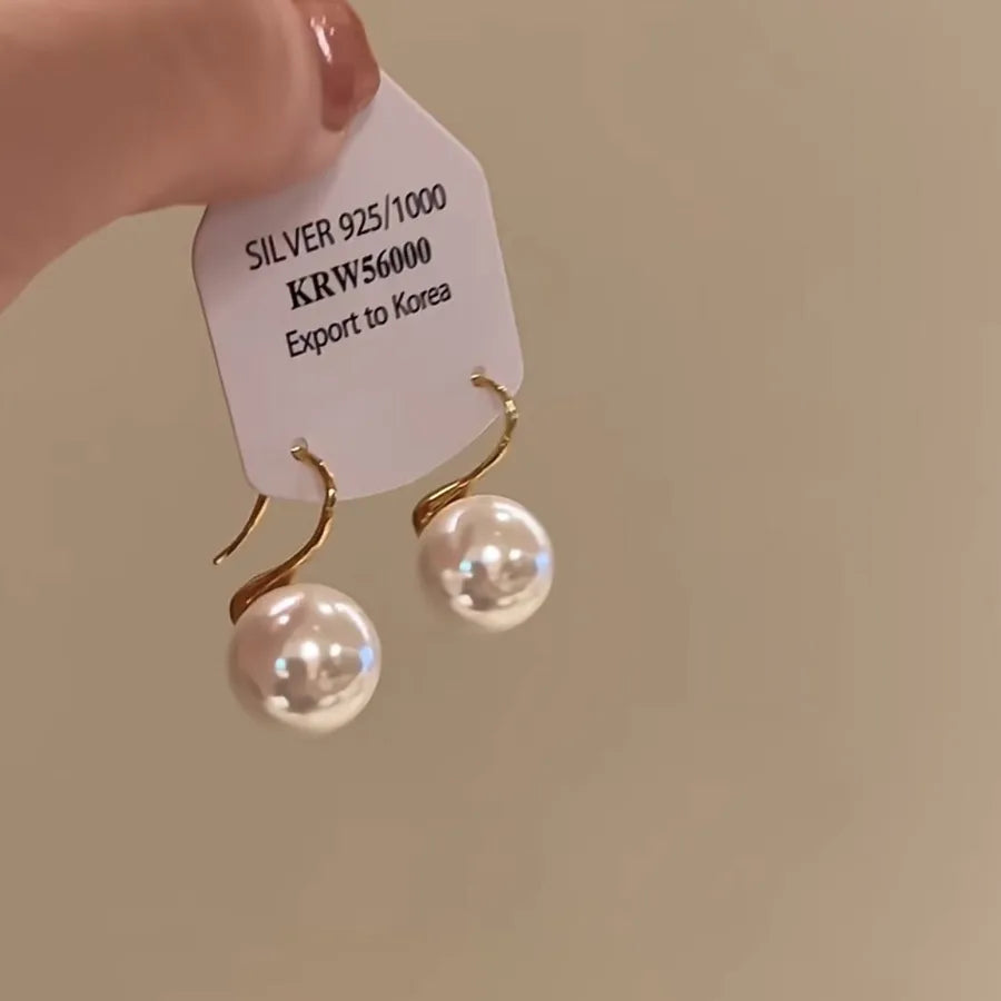 1 Pair Elegant Lady Geometric Heart Shape Plating Alloy Drop Earrings Ear Studs