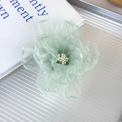 Women's Elegant Romantic Solid Color Gauze Patchwork Hair Clip