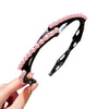 Women's Sweet Shiny Flower Arylic Inlay Rhinestones Pearl Hair Band