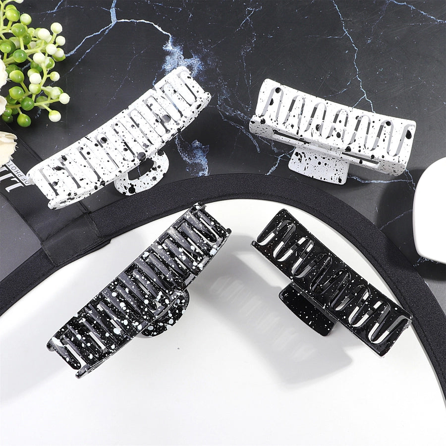 women's simple style color block plastic stoving varnish hair claws