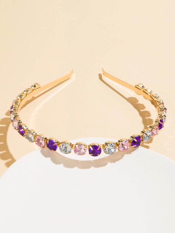 fashion geometric metal rhinestones hair band