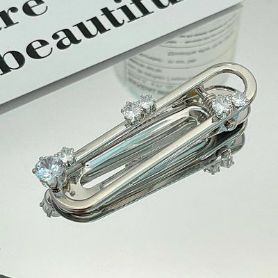 Women's IG Style Bow Knot Alloy Zircon Hair Clip