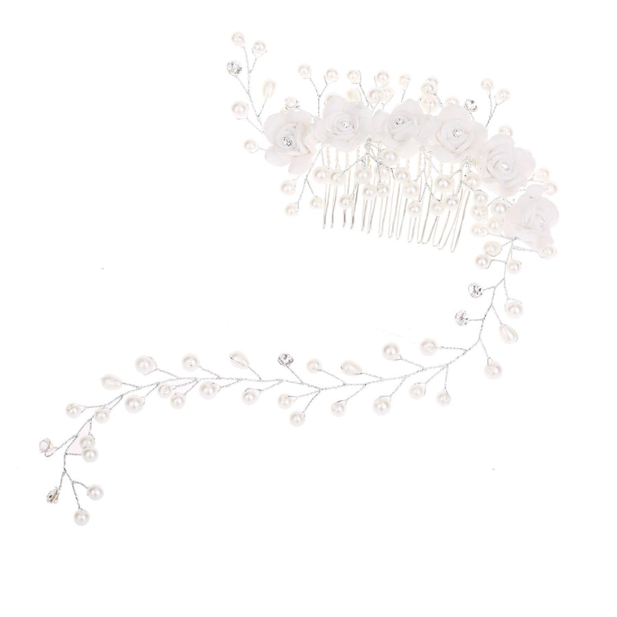 Fashion bridal hair accessories Korean-style soft  flower pearl hair comb   best selling comb Accessories