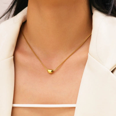 Jewelry Elegant Semicircle Titanium Steel Pendant Necklace