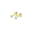 1 Piece Casual Formal Simple Style Star 316 Stainless Steel  Zircon 14K Gold Plated Ear Studs