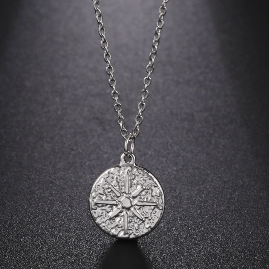 Jewelry Streetwear Sun 304 Stainless Steel Pendant Necklace