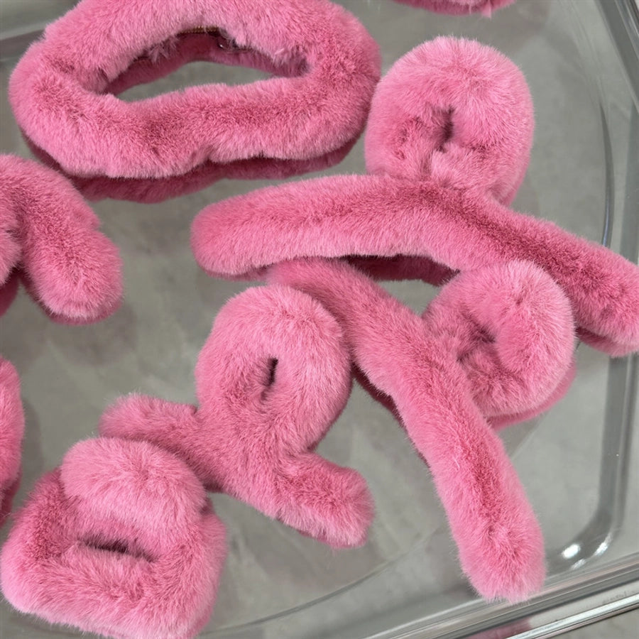 simple style solid color cloth hair claws