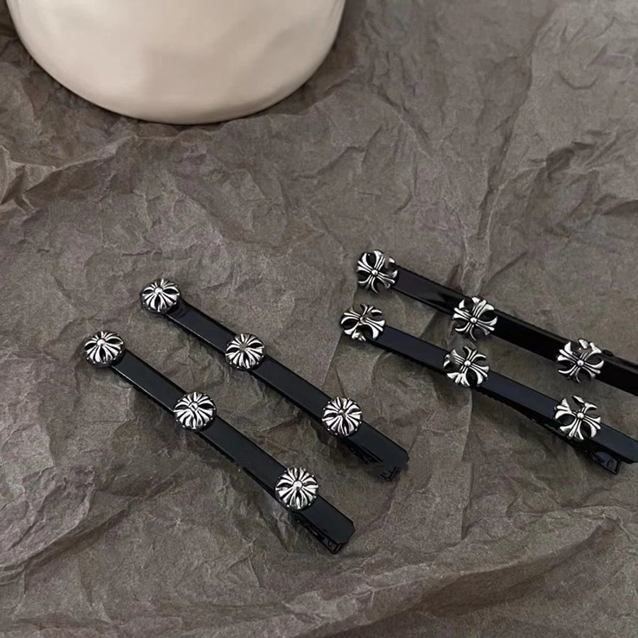 Women's Punk Cross Metal Hair Clip