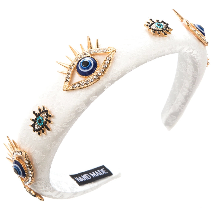 Women's Casual Modern Style Classic Style Eye Alloy Cloth Inlay Rhinestones Hair Band