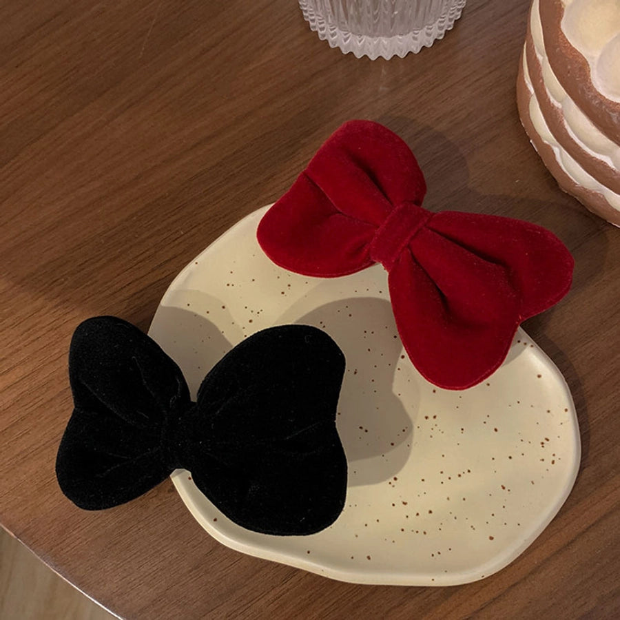 cute bow knot cloth patchwork hair clip 1 piece