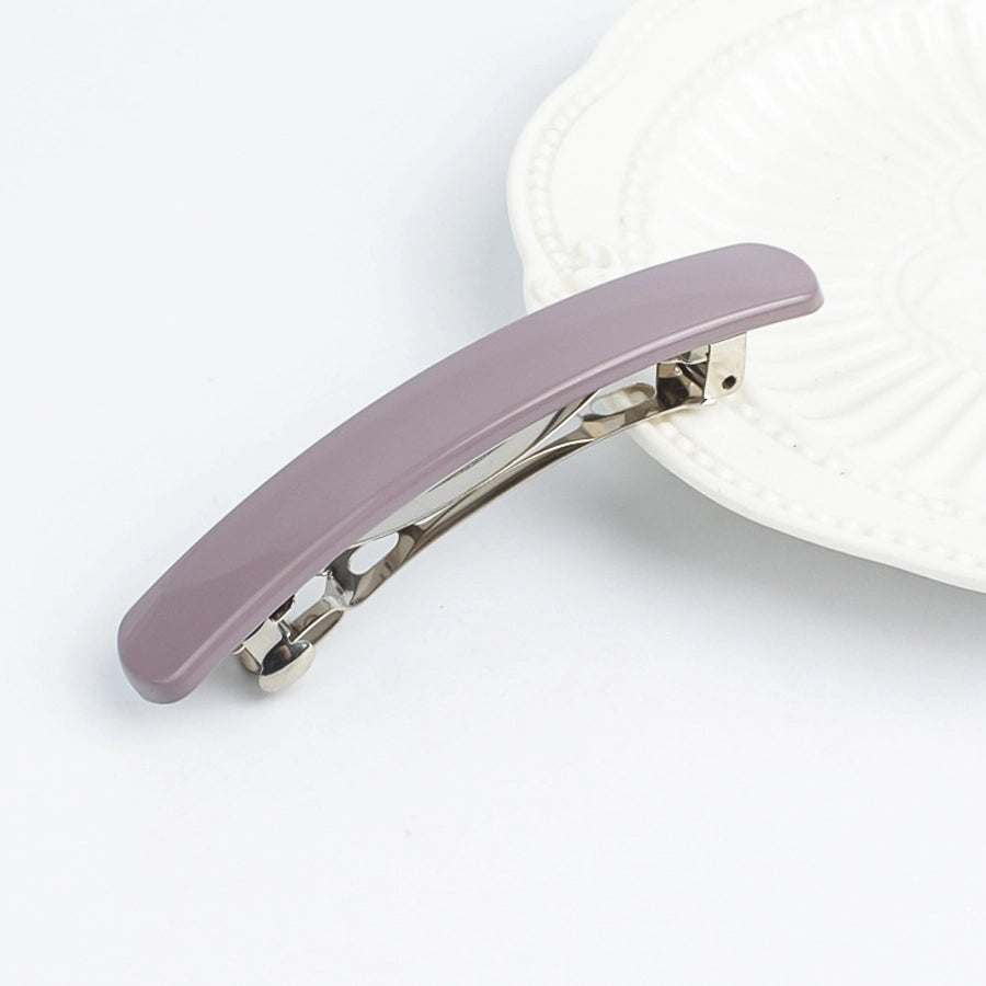fashion solid color stainless steel plastic resin hair clip 1 piece