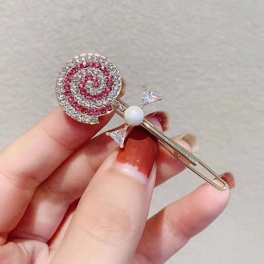 fashion heart shape butterfly snowflake imitation pearl alloy inlay rhinestones hair clip 1 piece