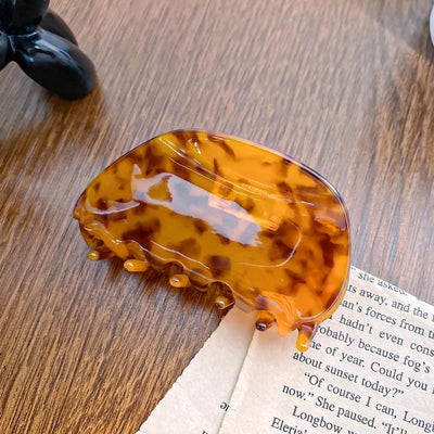 cute color block acetic acid sheets printing hair claws