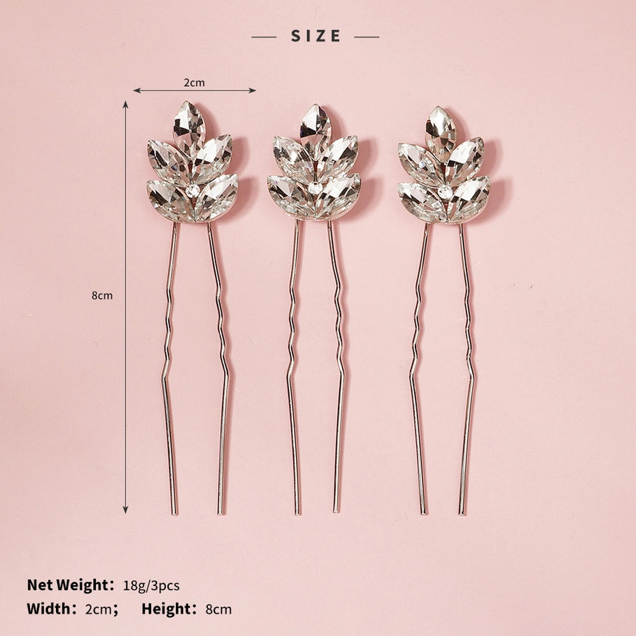 Antique U-shaped Hairpin Hair Accessories Simple Rhinestone Pin Hairpin Photography Portrait High-end Hair Hairpin