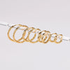 1 Pack of 12 Pairs Casual Simple Style Classic Style Stripe Spiral Stripe 304 Stainless Steel Hoop Earrings Earrings