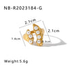 Jewelry IG Style Simple Style Pea 304 Stainless Steel Artificial Pearls 18K Gold Plated Inlay Open Rings