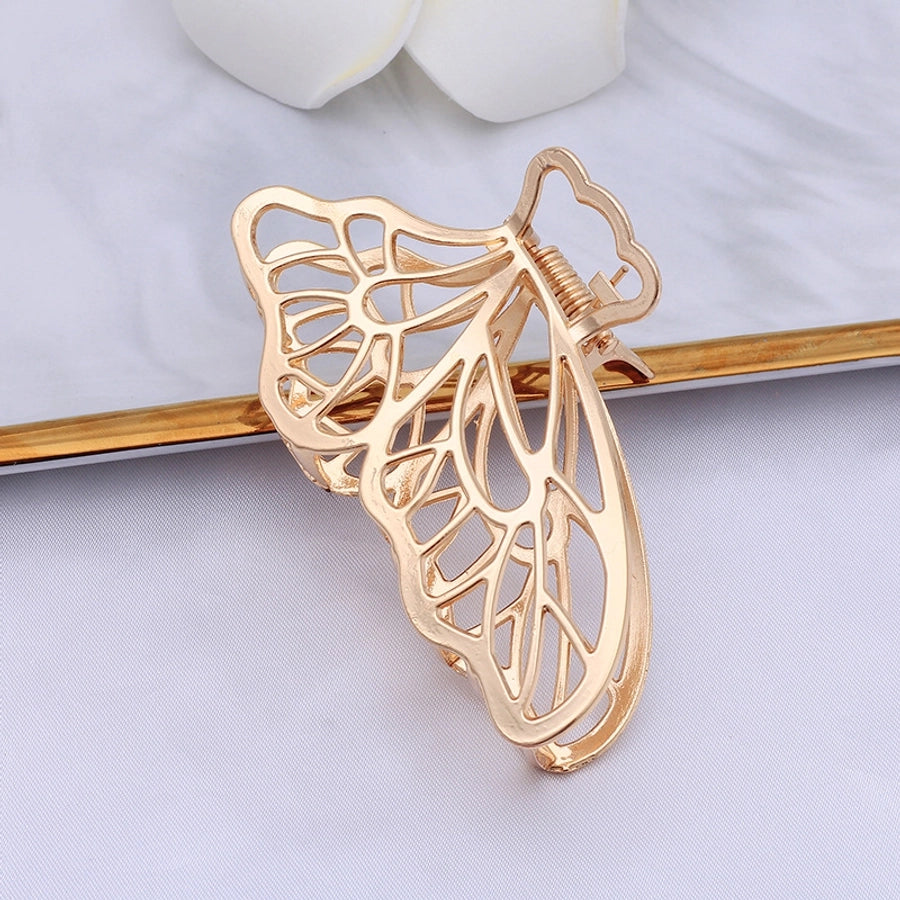 Women's net red hair clip large plate alloy grip women's back head butterfly shark clip hairpin