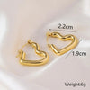 1 Pair Simple Style Commute Geometric Heart Shape Plating Titanium Steel Drop Earrings Earrings Ear Studs
