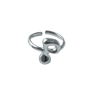 Copper Brass 18K Gold Plated Letter Open Rings
