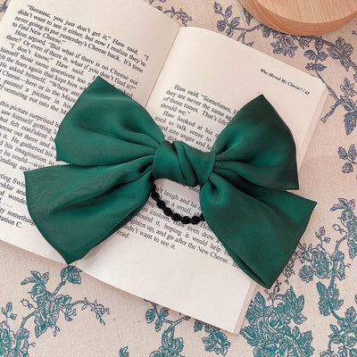 fashion bow knot cloth pleated hair clip 1 piece