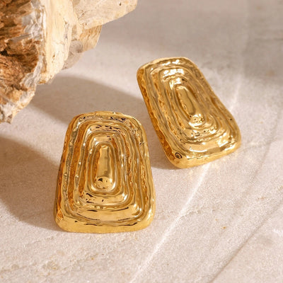 1 Pair Simple Style Classic Style Swirl Pattern Solid Color 304 Stainless Steel Stainless Steel Earrings