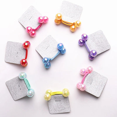 Kid'S Cute Simple Style Round Colorful Arylic Hair Tie