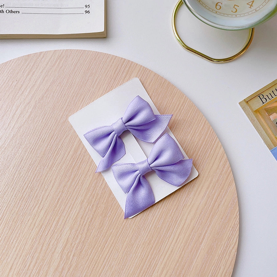 Girl'S Simple Style Classic Style Bow Knot Cloth Braid Hair Clip