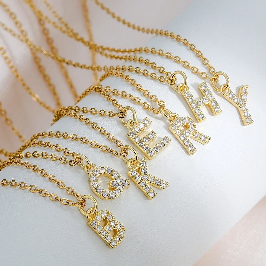 Jewelry Basic Retro Classic Style Letter 304 Stainless Steel Copper Pendant Necklace