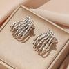 punk hand skull zinc alloy plating hair claws