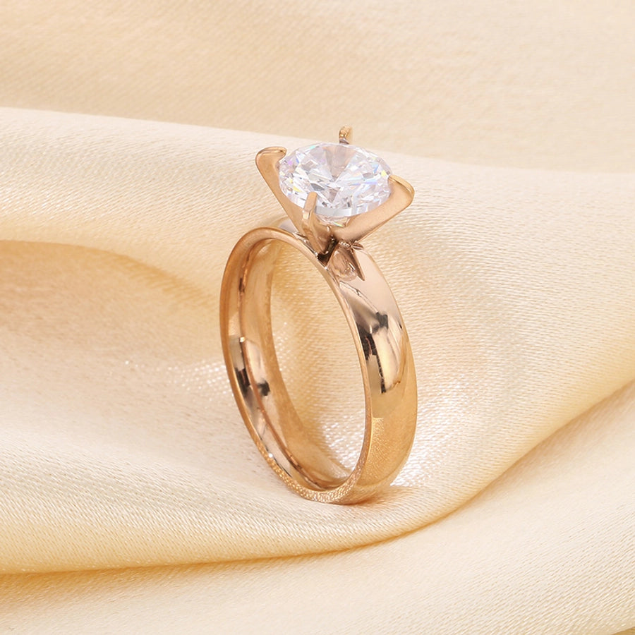 Jewelry Simple Style Geometric 304 Stainless Steel 18K Gold Plated Rings