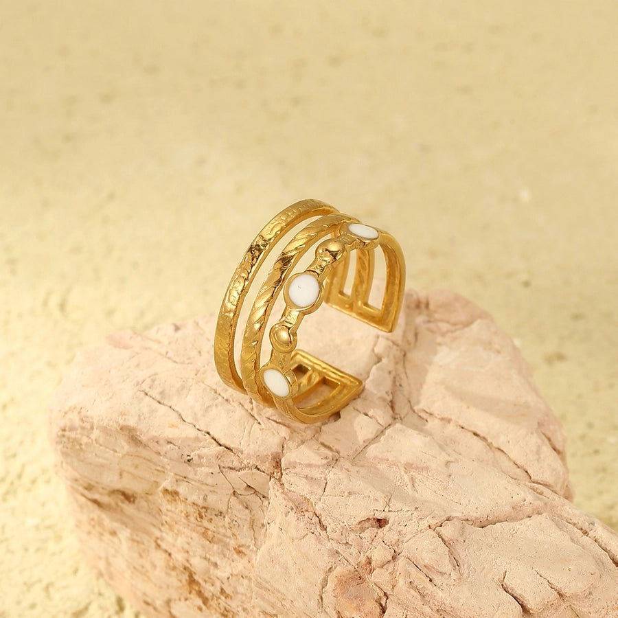 Jewelry Simple Style Commute Geometric 304 Stainless Steel Open Rings