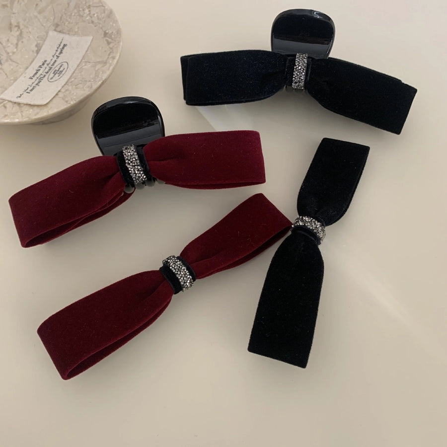 Women's IG Style Bow Knot velvet Hair Clip Hair Claws