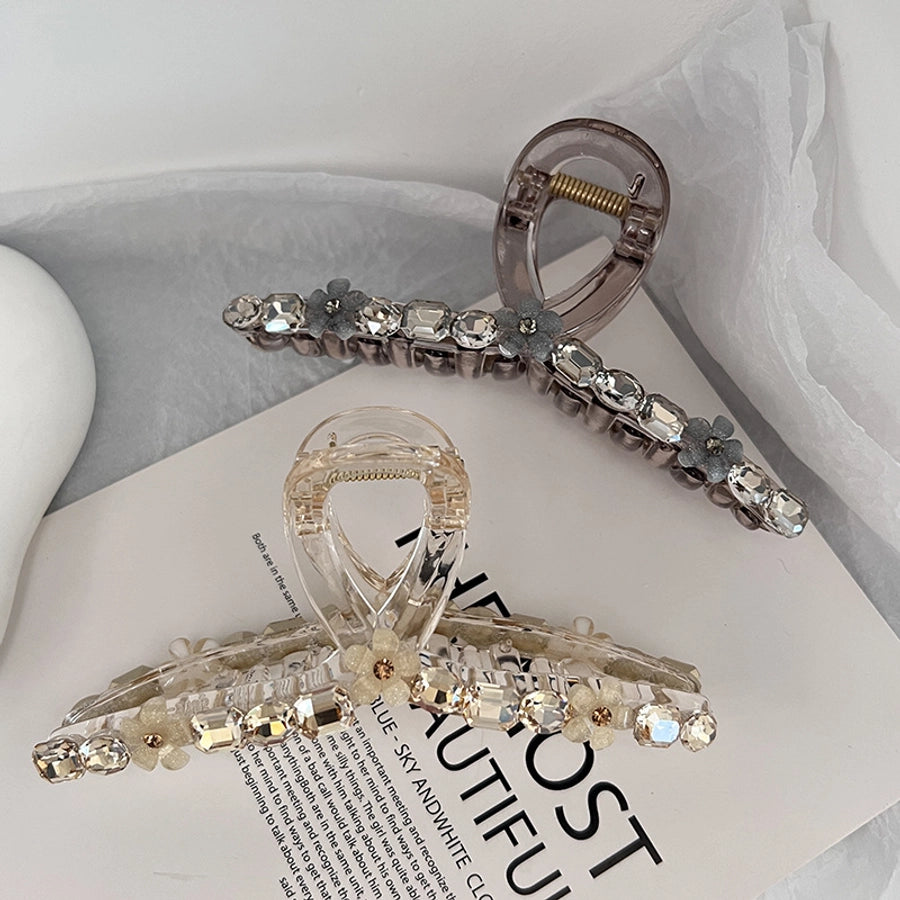 Women's Artistic Korean Style Geometric Arylic Plastic Inlay Artificial Crystal Hair Claws