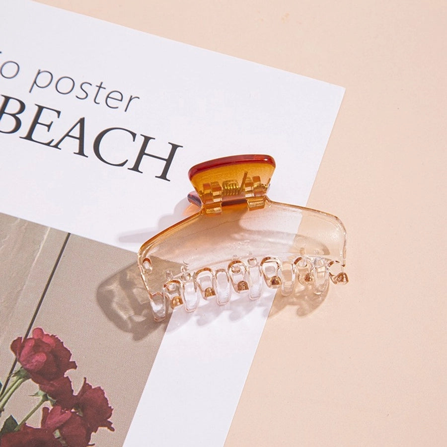 Gradient Small Grab Clip Small Disc Hairpin Environmentally Friendly Acetic Acid Shark Clip Transparent Oval Hair Grab Children's Clip