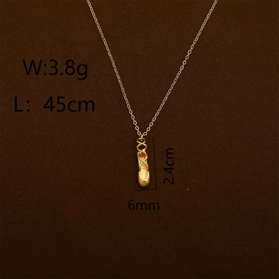 Copper 16K Gold Plated White Gold Plated Color Block Dancing shoes Pendant Necklace