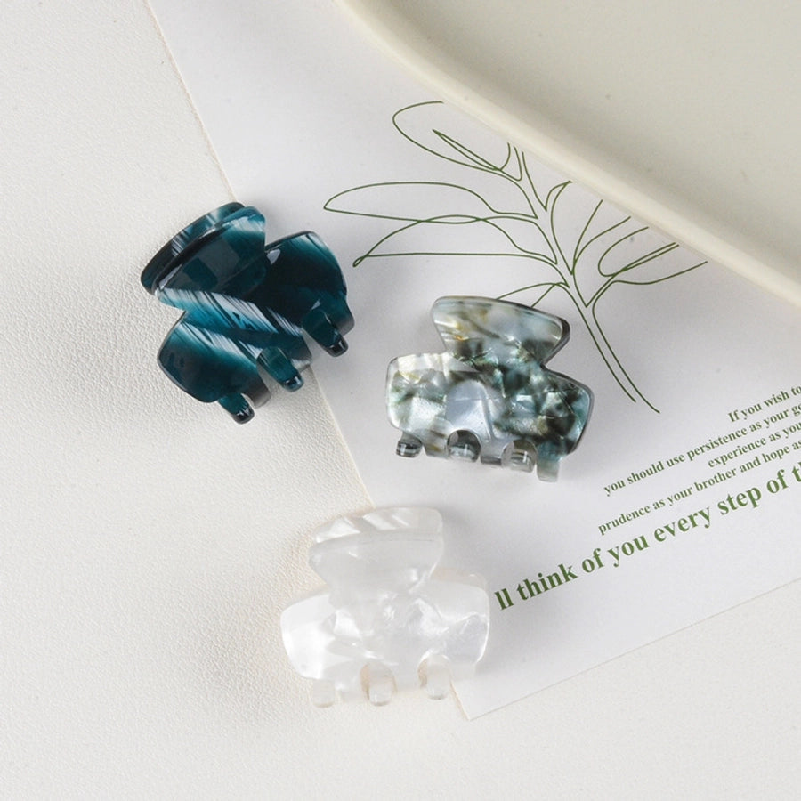 Women's Simple Style Marble Plastic Hair Claws