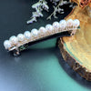 elegant lady geometric crystal plating hair clip