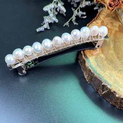 elegant lady geometric crystal plating hair clip