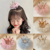 fashion crown gauze epoxy inlay rhinestones hair clip hair band 1 piece