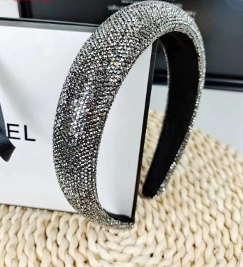 Women's Simple Style Classic Style Solid Color Alloy Rhinestone Inlay Hair Band