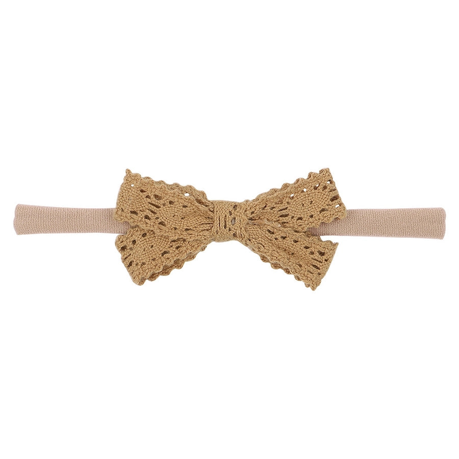 pure color lace bow children hairband