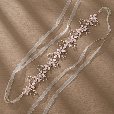 retro flower alloy hair band