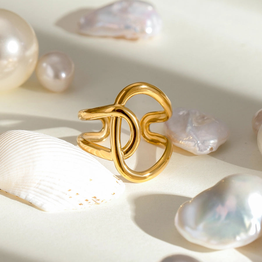 Jewelry Simple Style Classic Style Geometric 304 Stainless Steel Open Rings