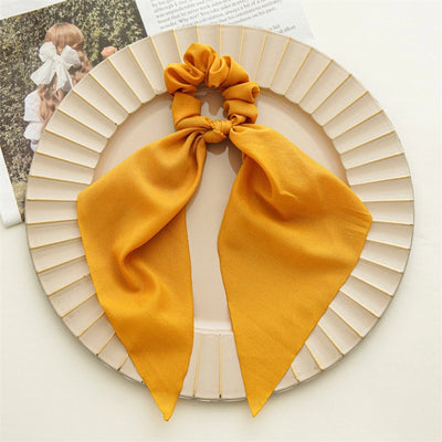 simple style solid color cloth ribbon hair tie 1 piece