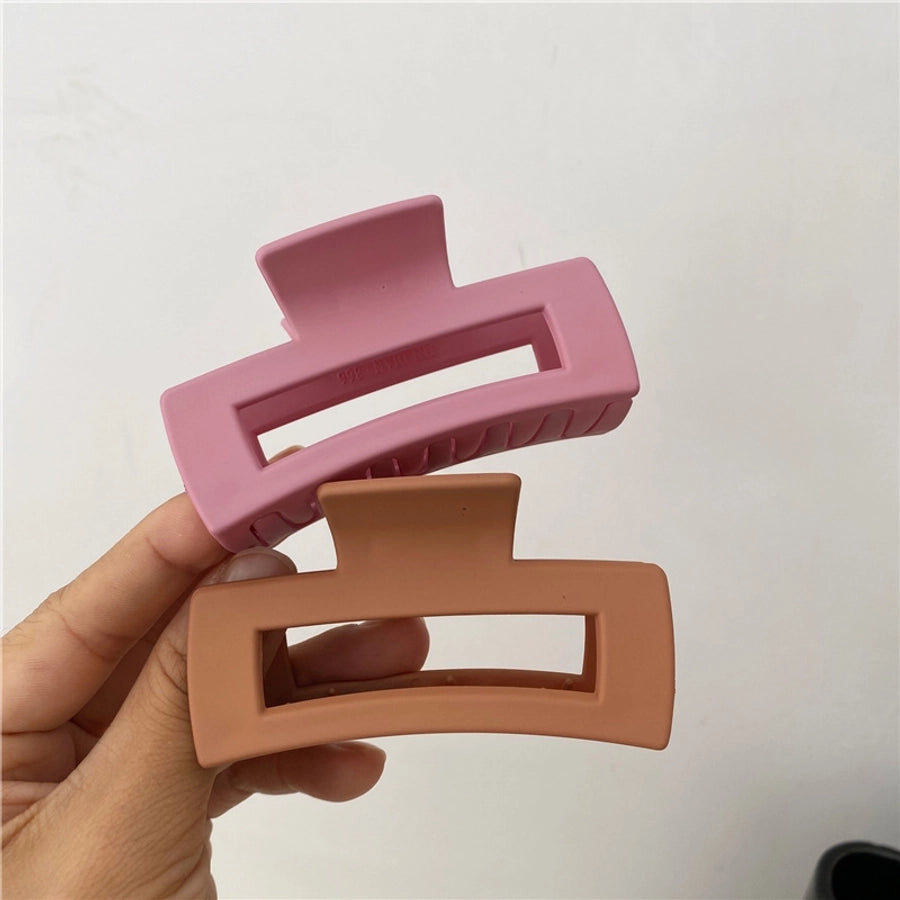 simple style solid color plastic hair claws