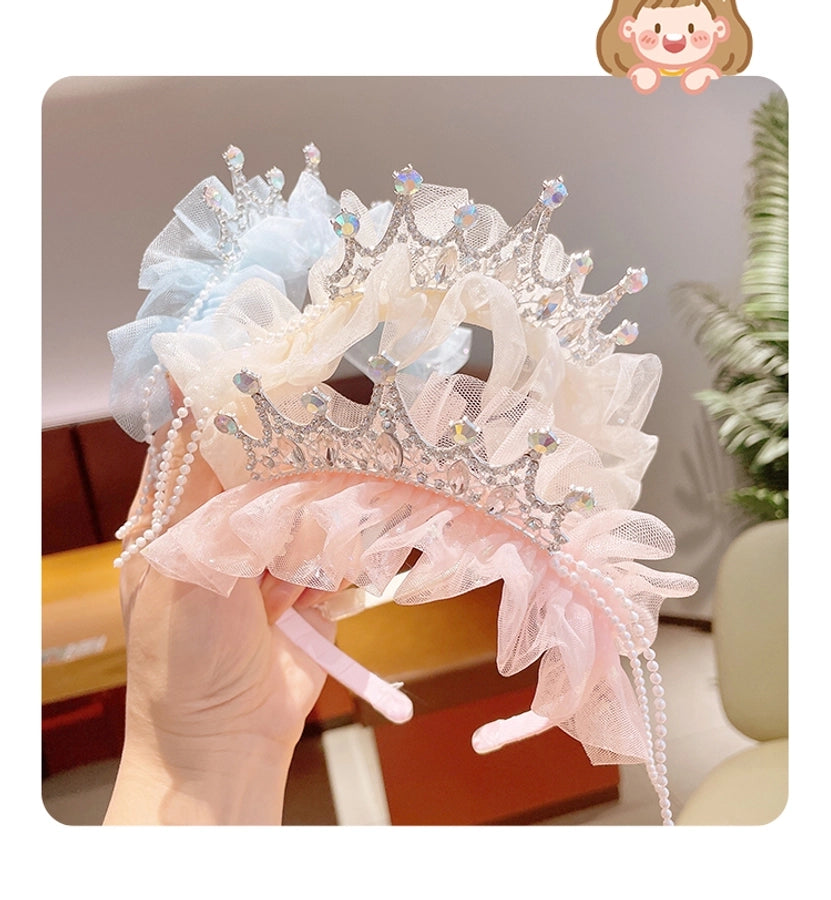 Girl'S Simple Style Classic Style Crown Cloth Hair Band