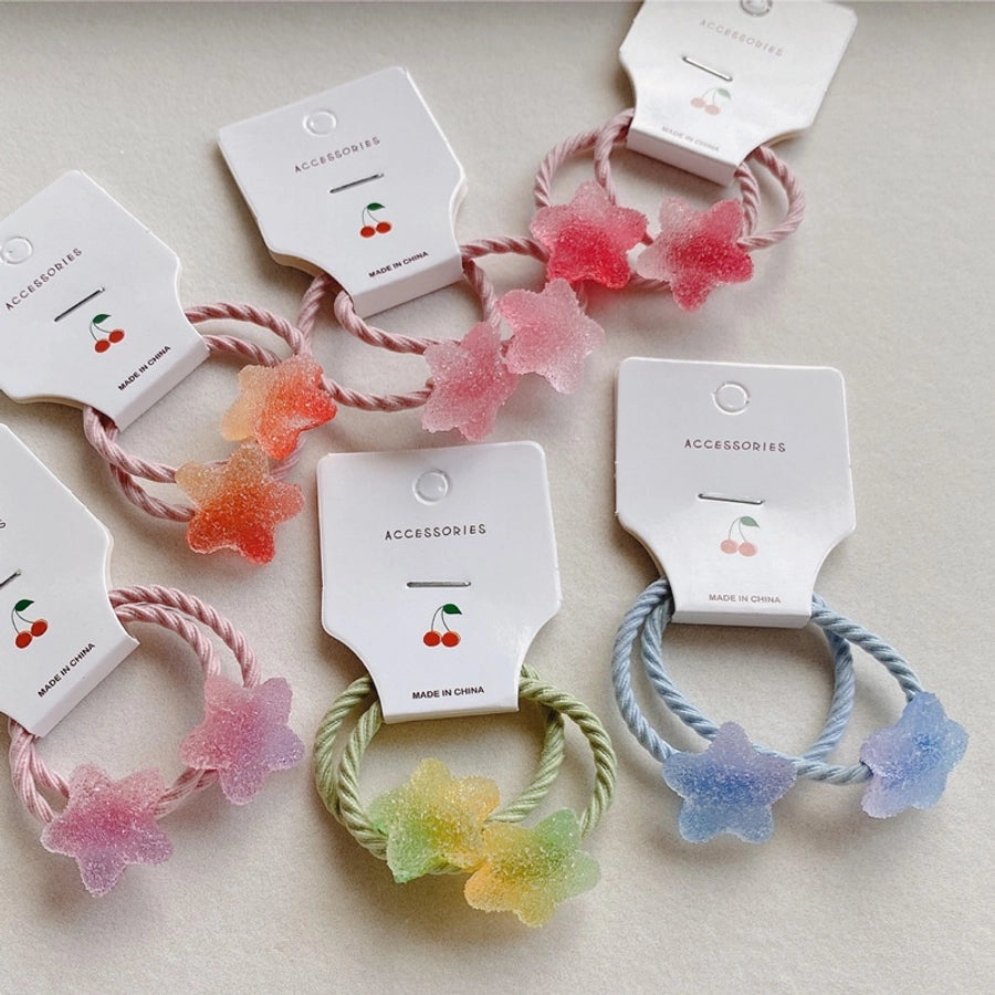 Korean version of the new imitation candy love stars hairpin hairband small cute rubber band headdress baby accessories