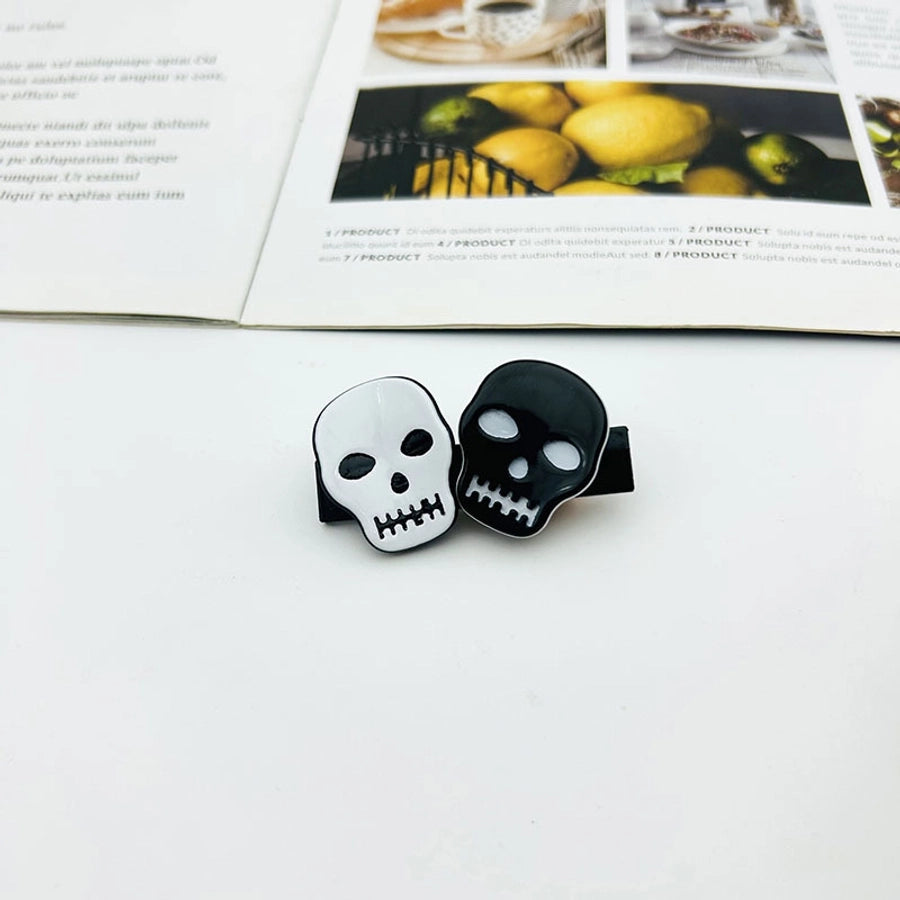 Halloween Original Design Women's Skull Arylic Carving Hair Clip Hair Claws